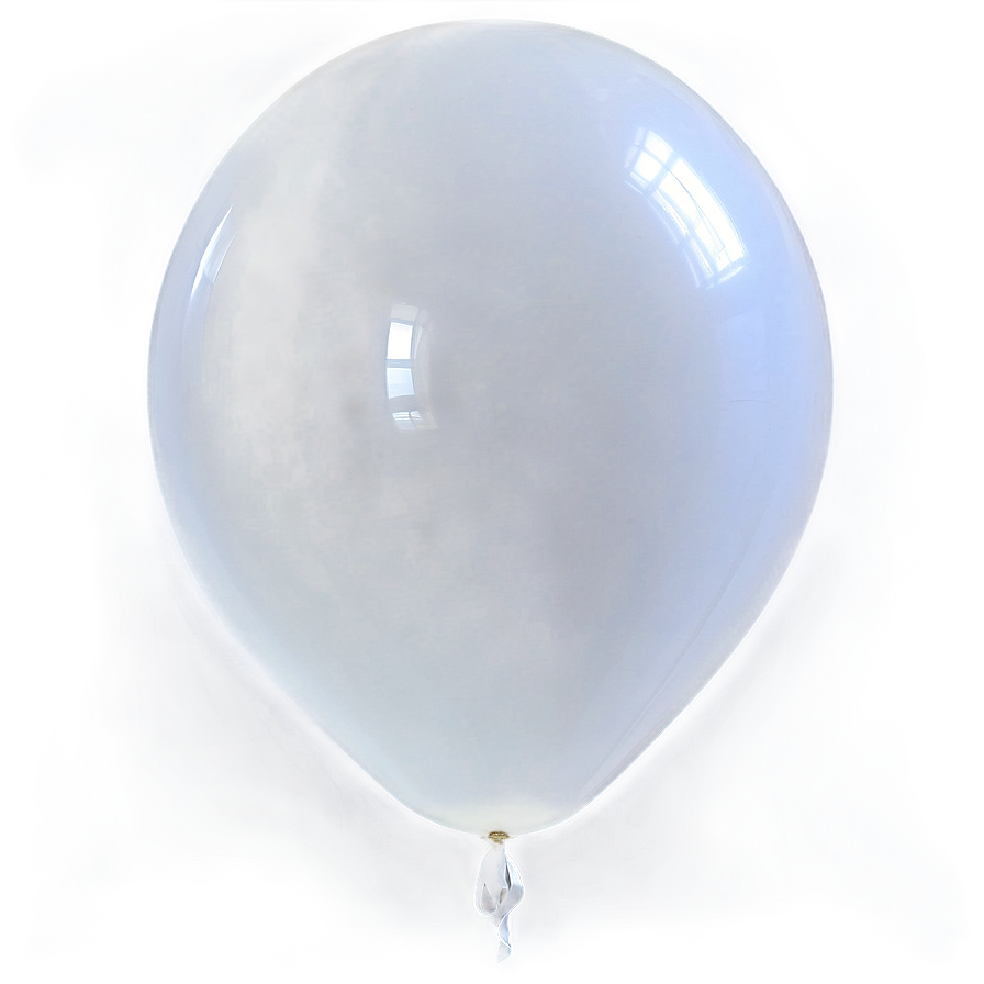 Realistic White Balloon Png 06212024