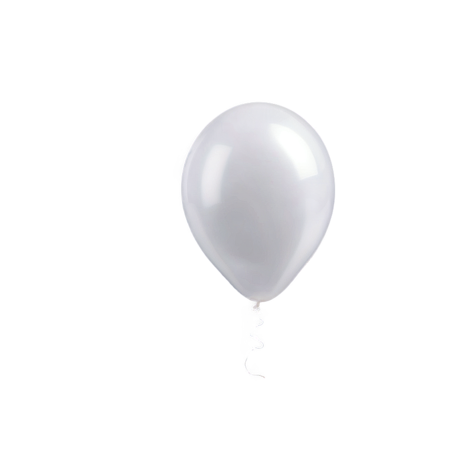 Realistic White Balloons Png 97