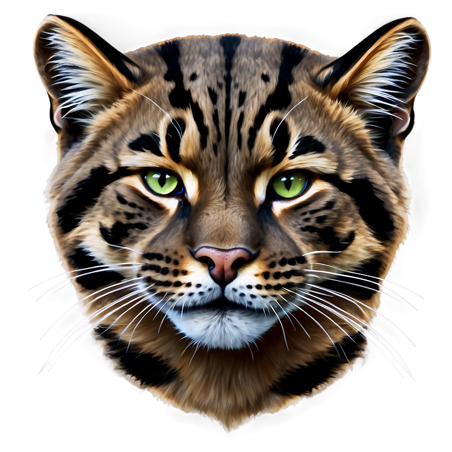 Realistic Wildcat Portrait Png Hel35