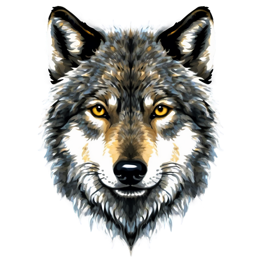 Realistic Wolf Face Drawing Png Uxg73