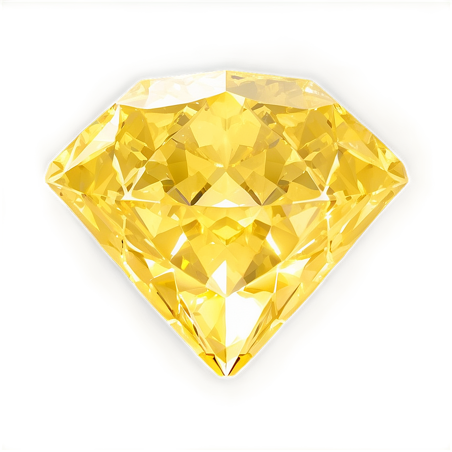 Realistic Yellow Diamond Png 06292024