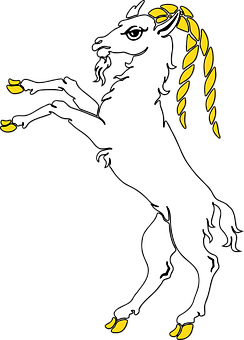 Rearing Goat Silhouette PNG with transparent background