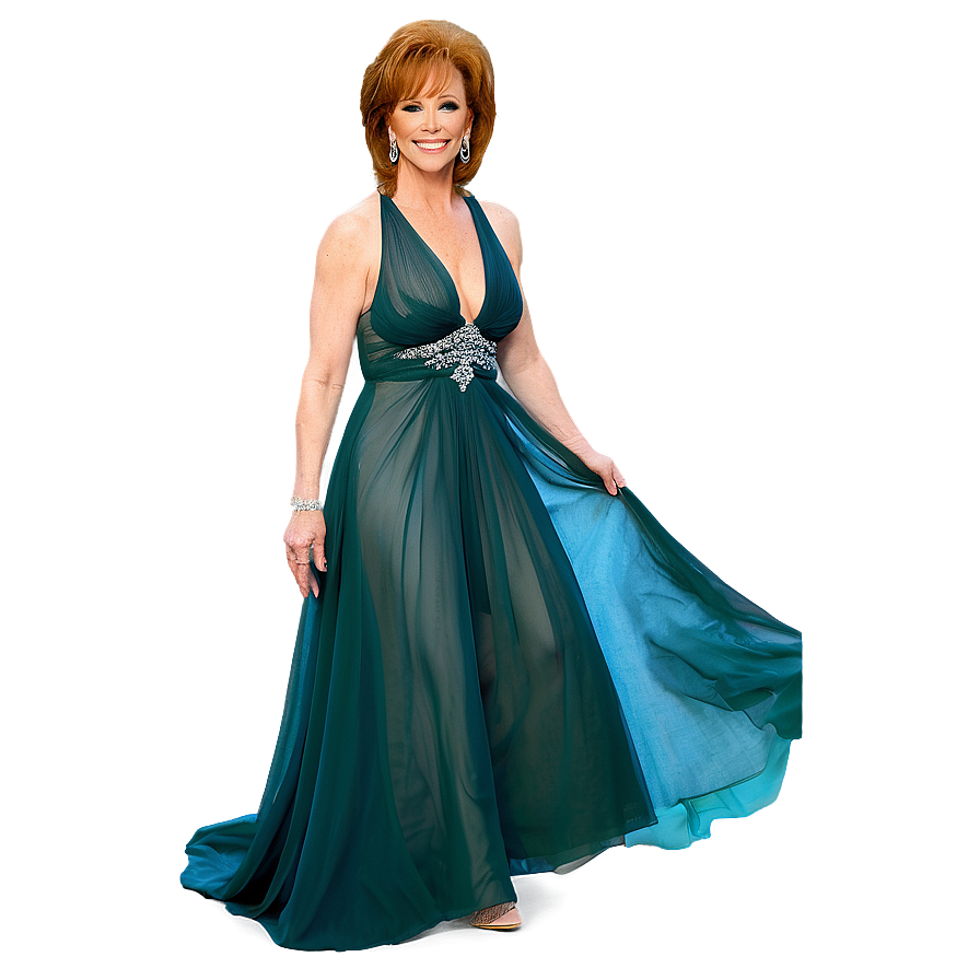 Reba Mcentire Elegant Gown Png Pjt91