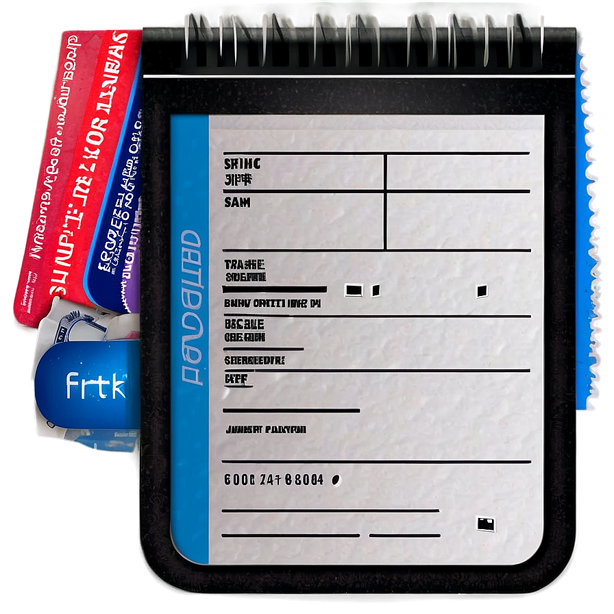 Receipt Pad Png Fso