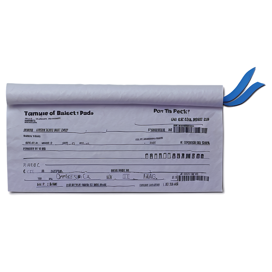 Receipt Pad Png Orq