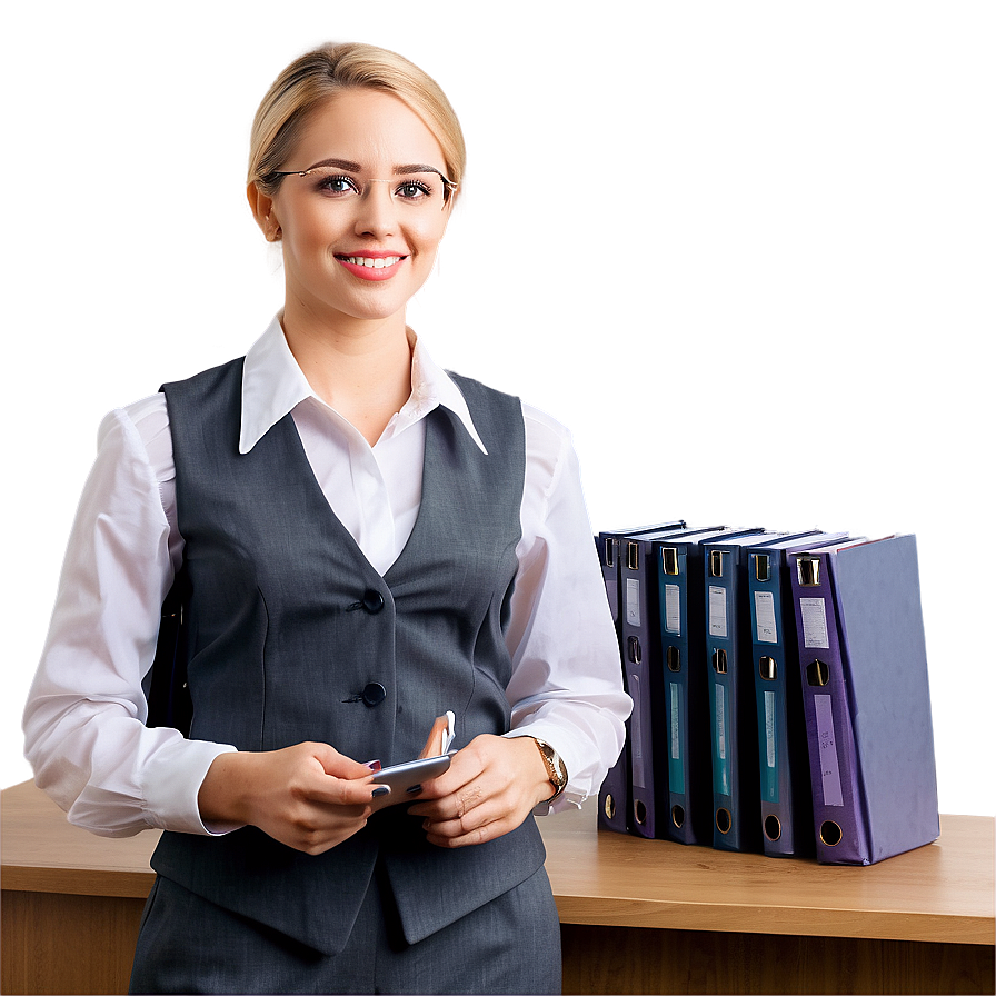 Receptionist In Business Attire Png 06272024