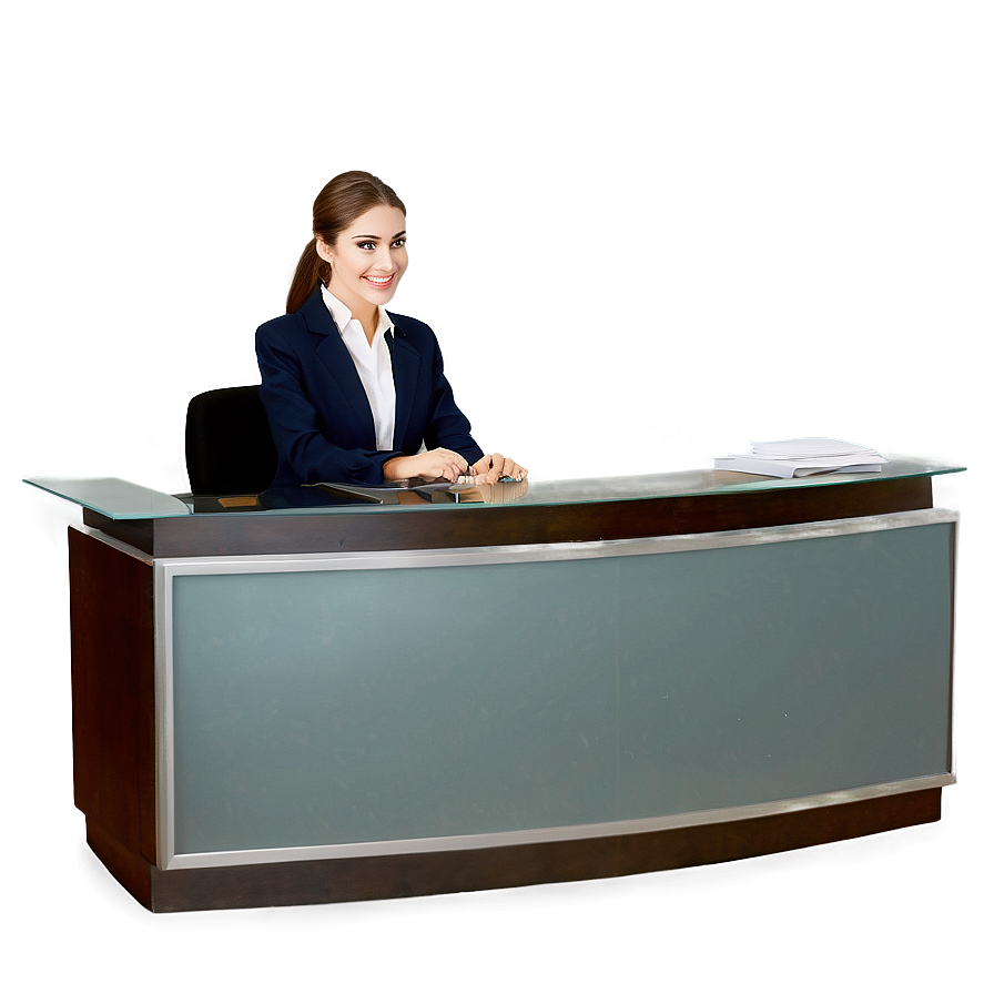 Receptionist In Office Setting Png Vic48