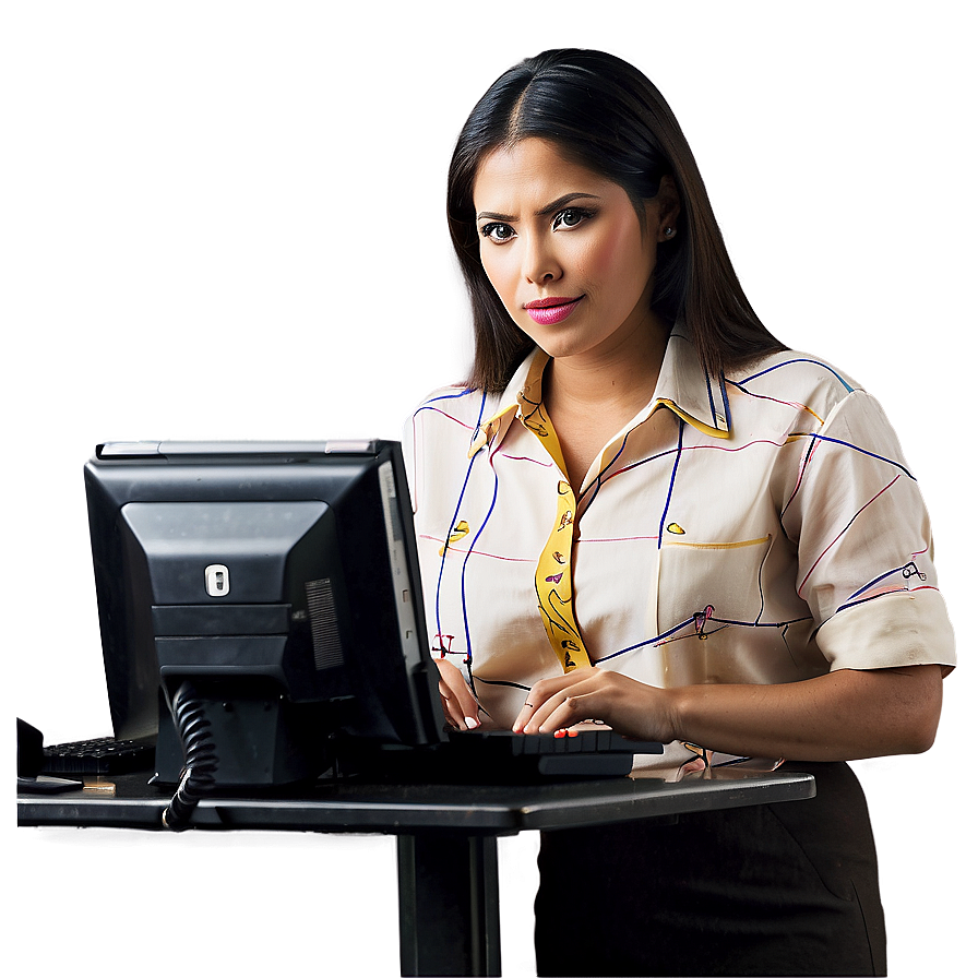 Receptionist Typing Png Rvw