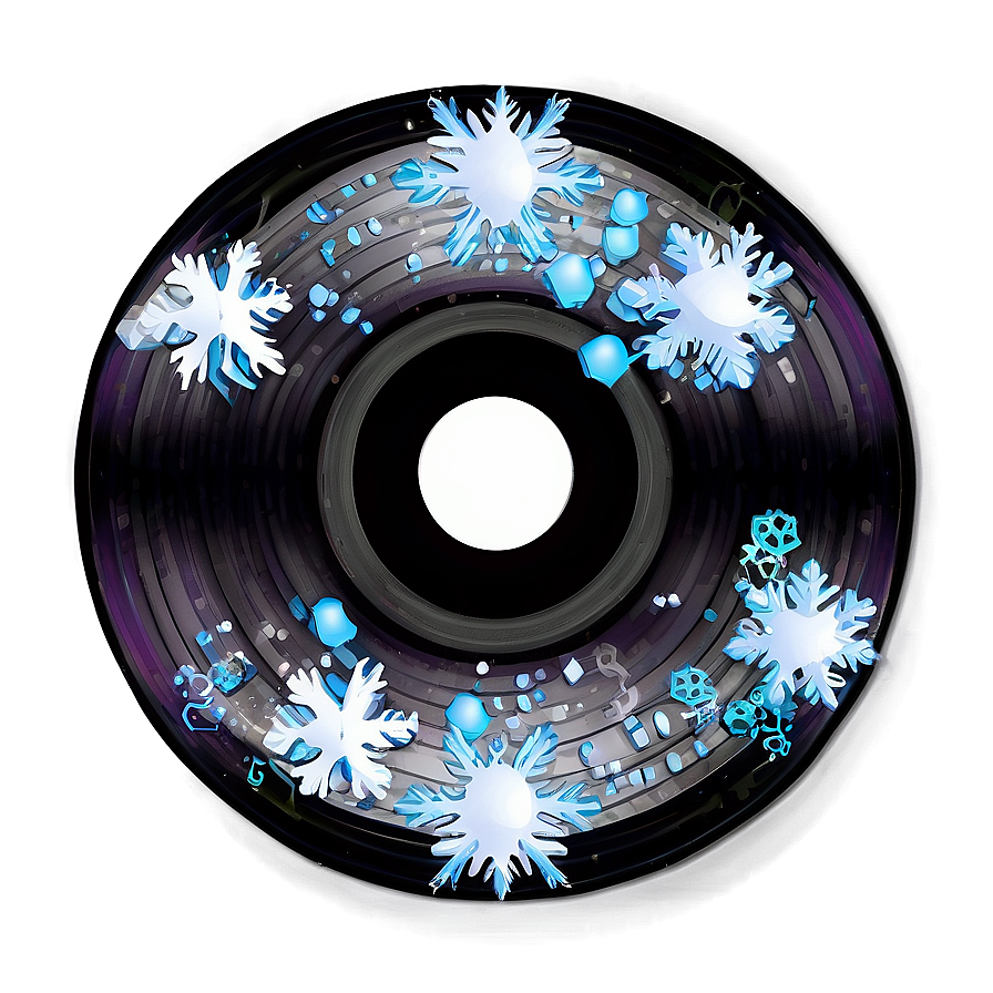 Record With Snowflakes Png Fiu