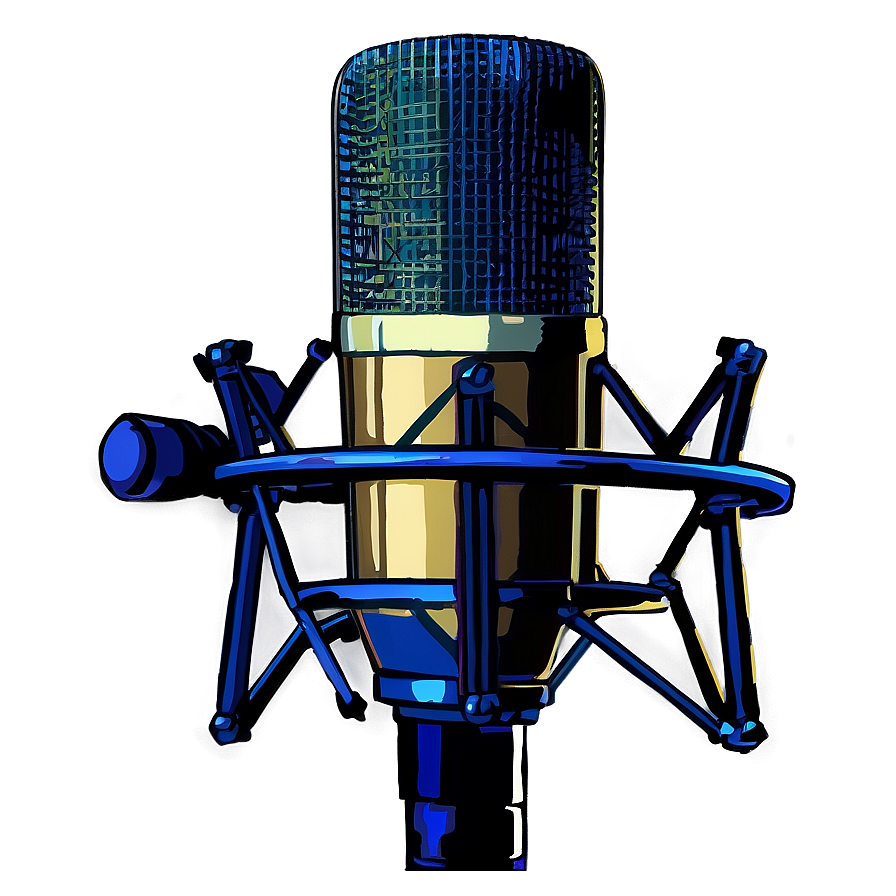 Recording Studio Microphone Setup PNG 06262024 PNG with transparent background