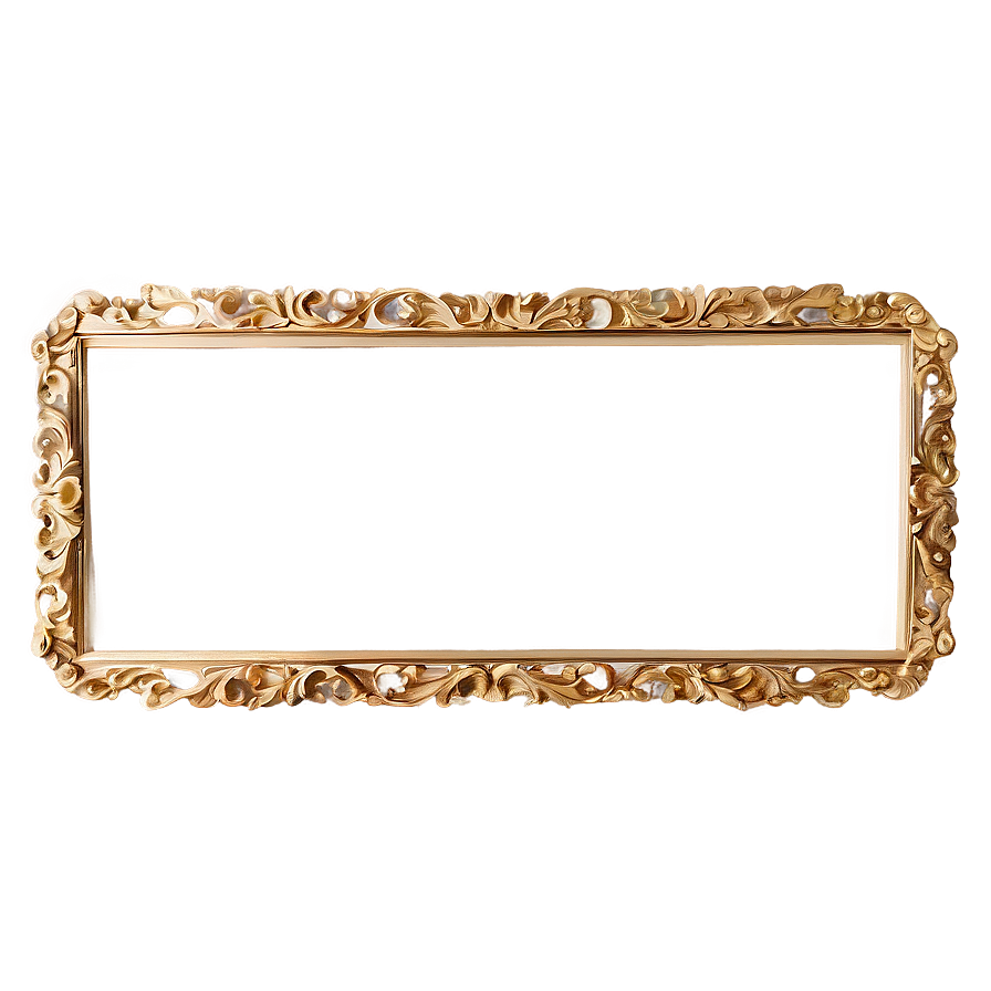 Rectangular Gold Frame PNG   uge68 PNG with transparent background