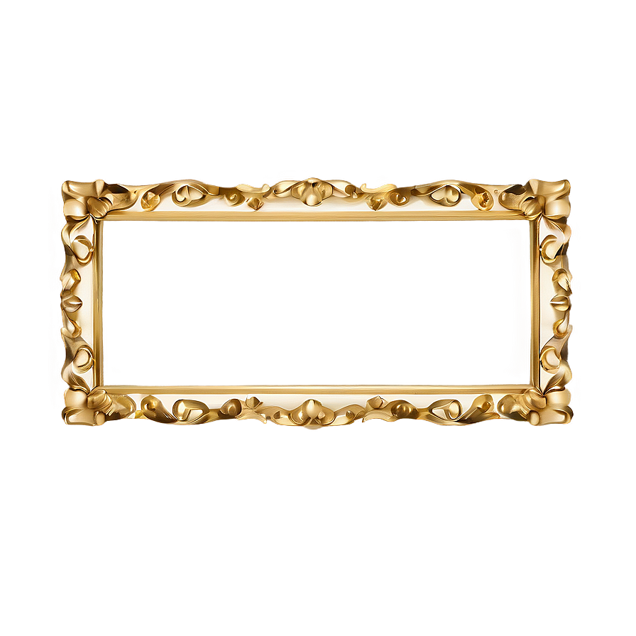 Rectangular Gold Frame PNG   wsc PNG with transparent background