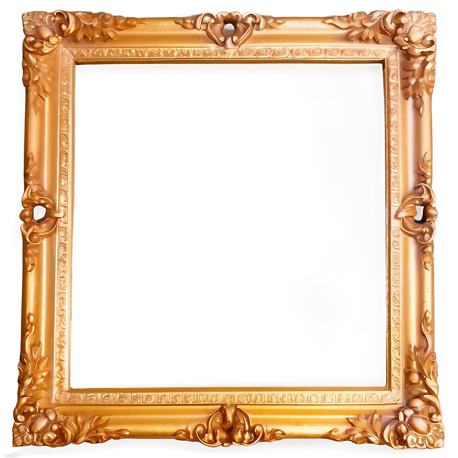 Rectangular Golden Frame Png Dud