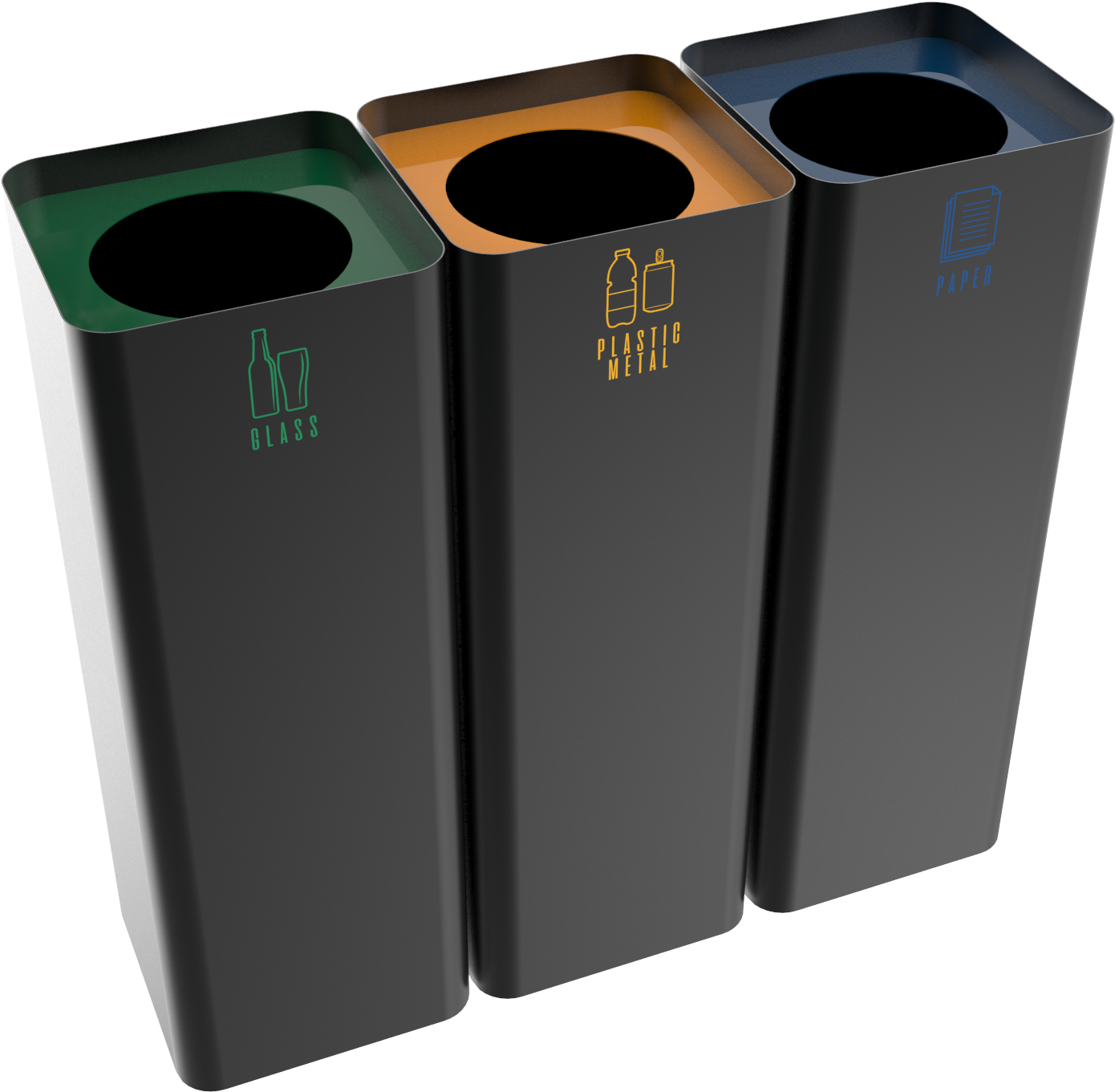 Sheet Metal Modern Design Recycle Bins - Recycle Bin Metal, HD Png Download PNG with transparent background