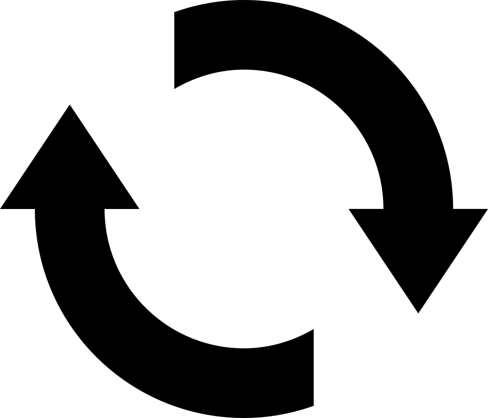 Recycling Symbol Black Arrows