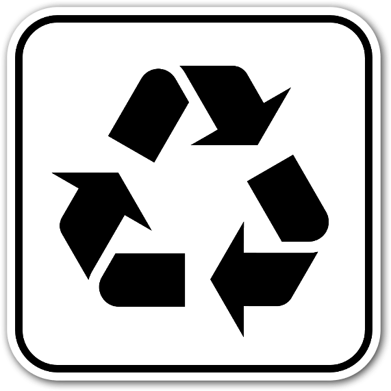 Recycling Symbol Blackand White