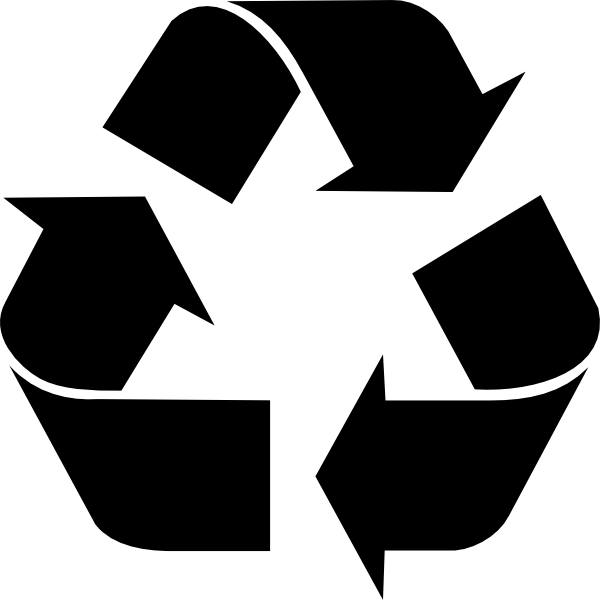 Recycling Symbol Blackon Transparent