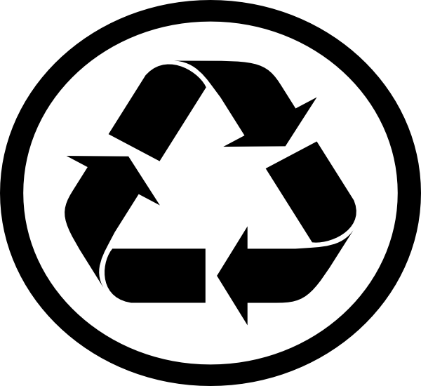 Recycling Symbol Blackon White