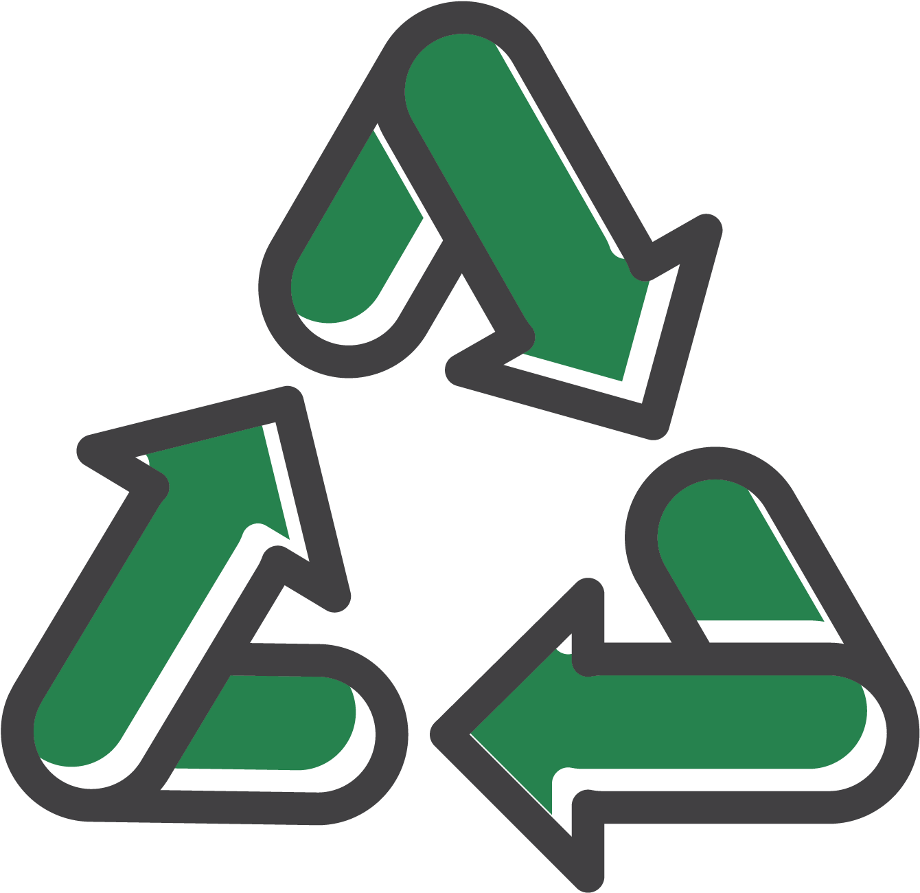 Recycling Symbol Green Arrows