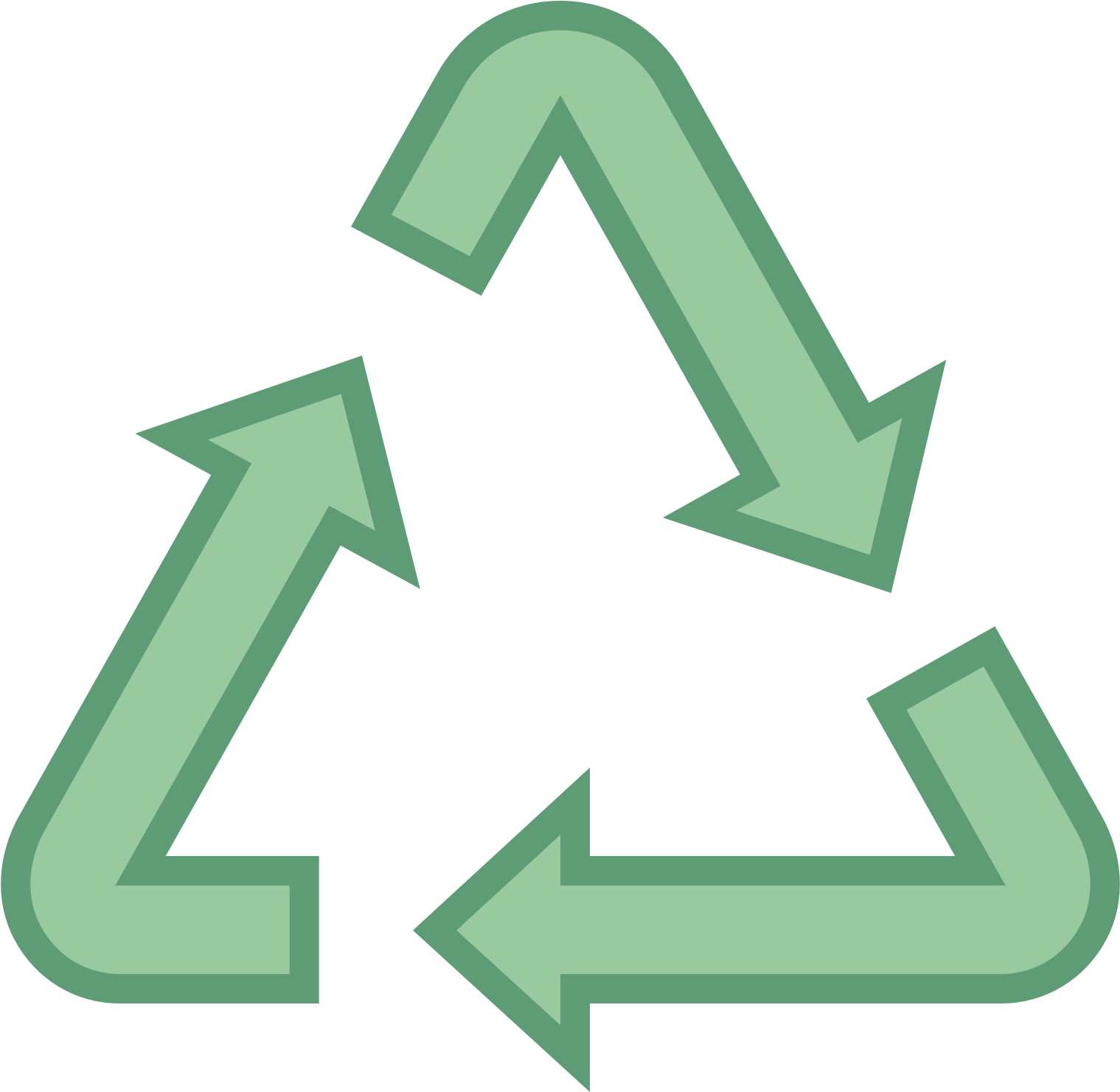 Recycling Symbol Green Arrows