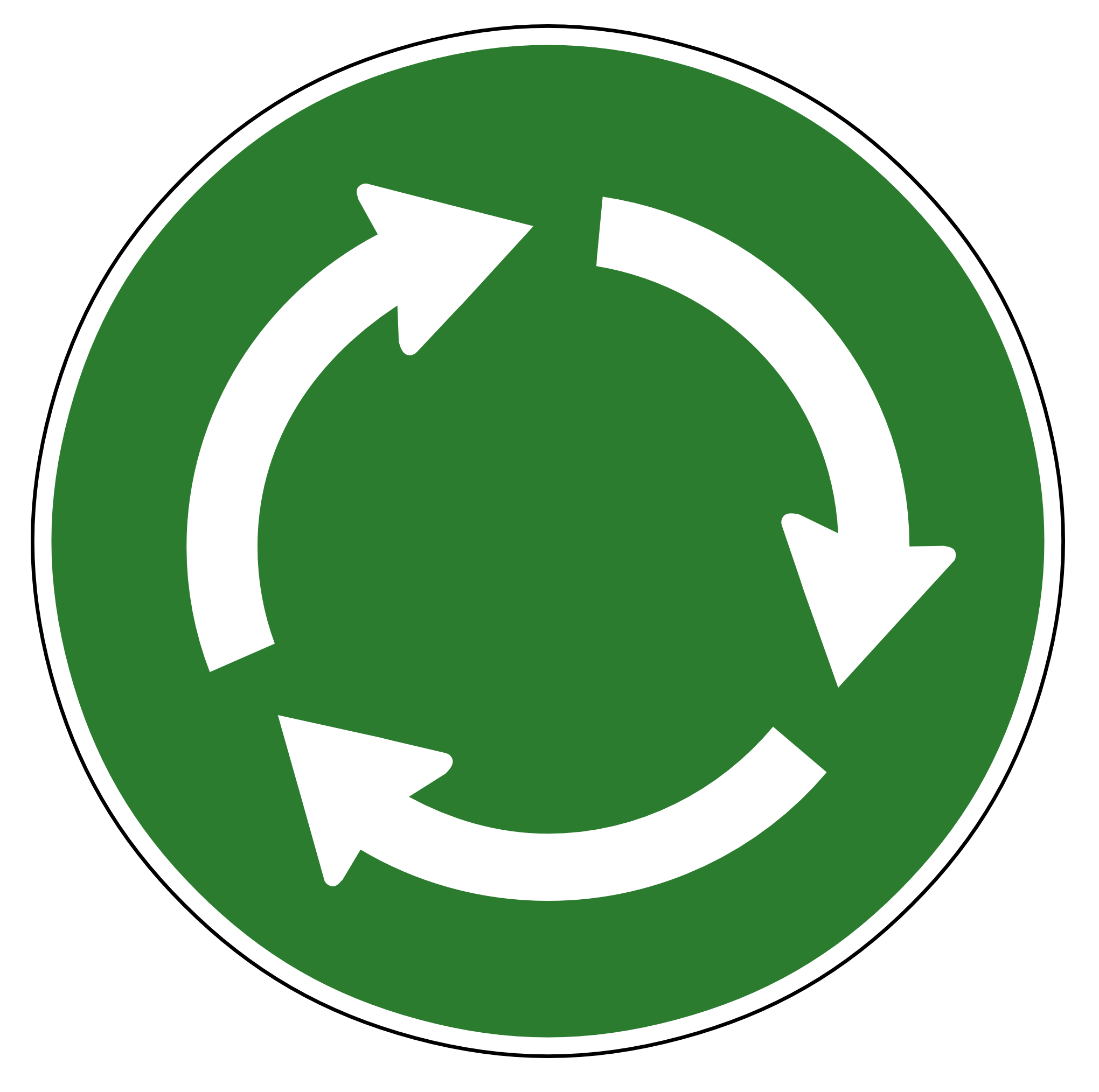 Recycling Symbol Green Circle