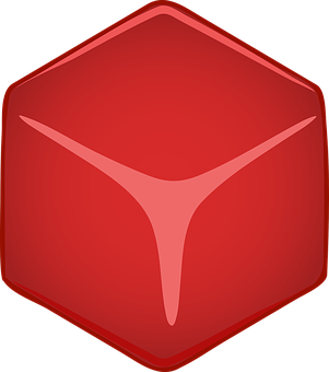 Red Abstract Cube Icon PNG image with a transparent background, free high-resolution download