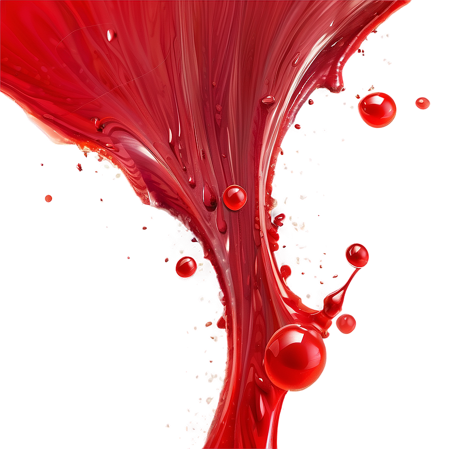 Red Acrylic Splash Png Xqf76