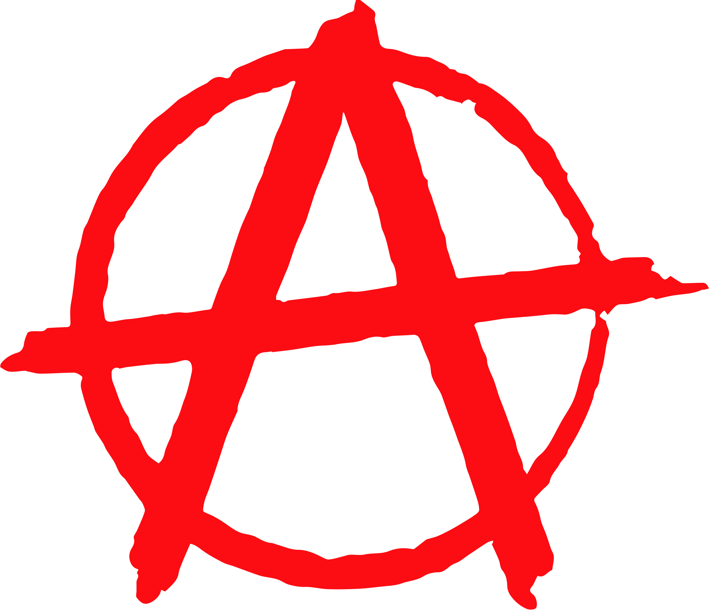 Red Anarchy Symbolon Blue Background.png