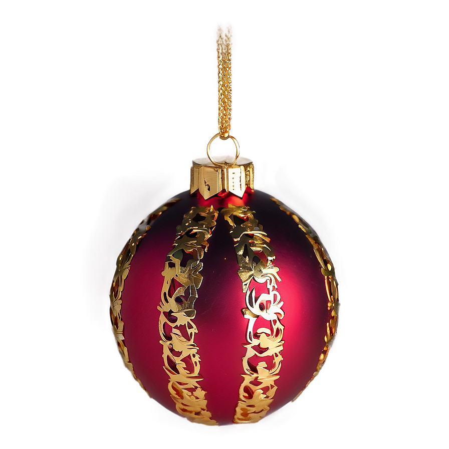 Red And Gold Ornament Png Iak