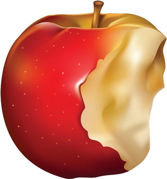 Red Apple Bite Icon PNG with transparent background