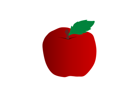 Red Apple Black Background PNG with transparent background