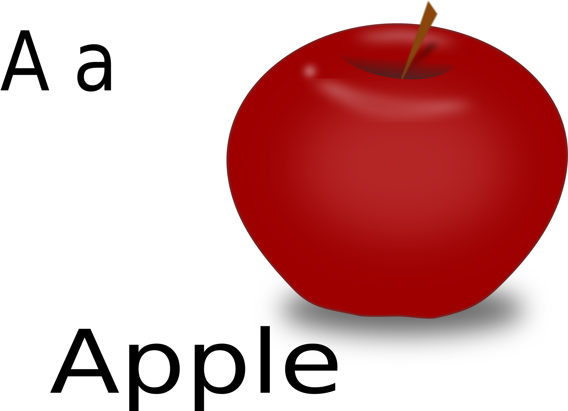 Red Apple Educational Illustration