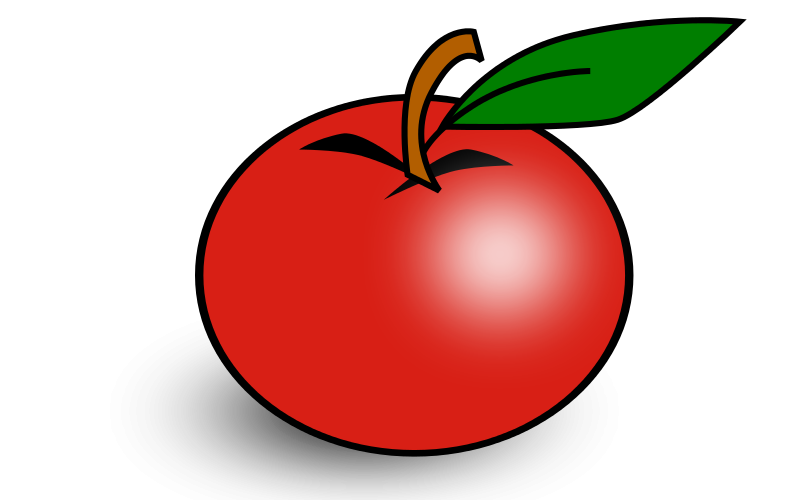 Red Apple Graphic PNG with transparent background