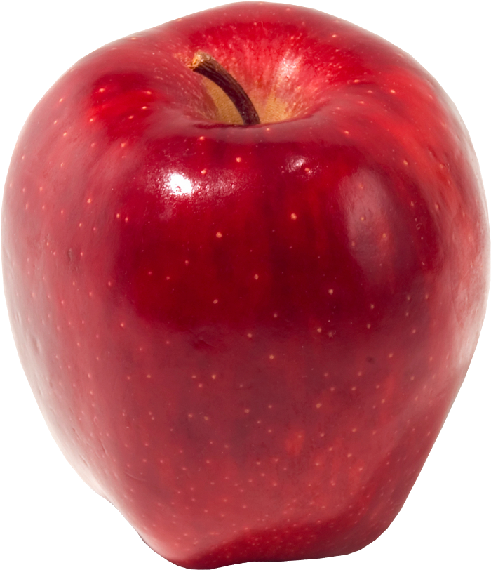 Red Apple Single Fruit PNG with transparent background