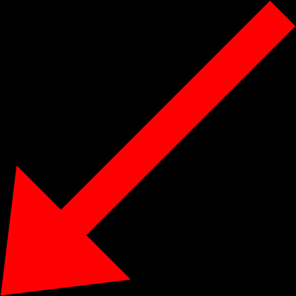 Red Arrow Diagonal Direction PNG with transparent background