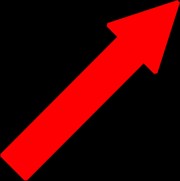 Red Arrow Diagonal Direction PNG with transparent background