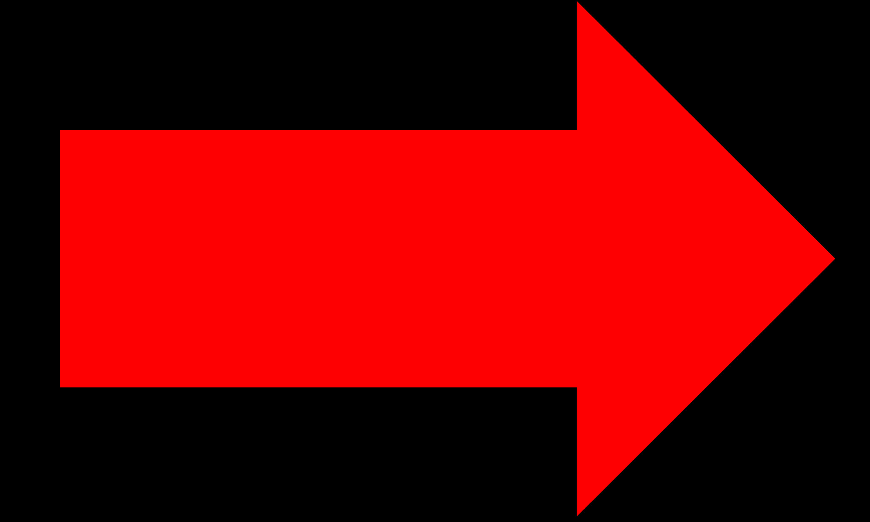 Red Arrow Direction Signage PNG with transparent background