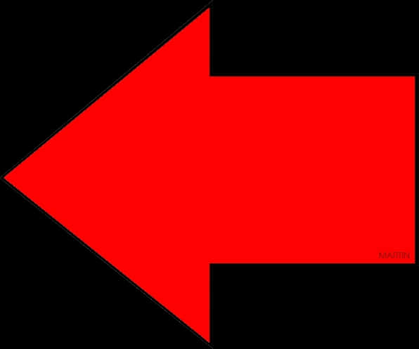 Red Arrow Directional Sign PNG with transparent background