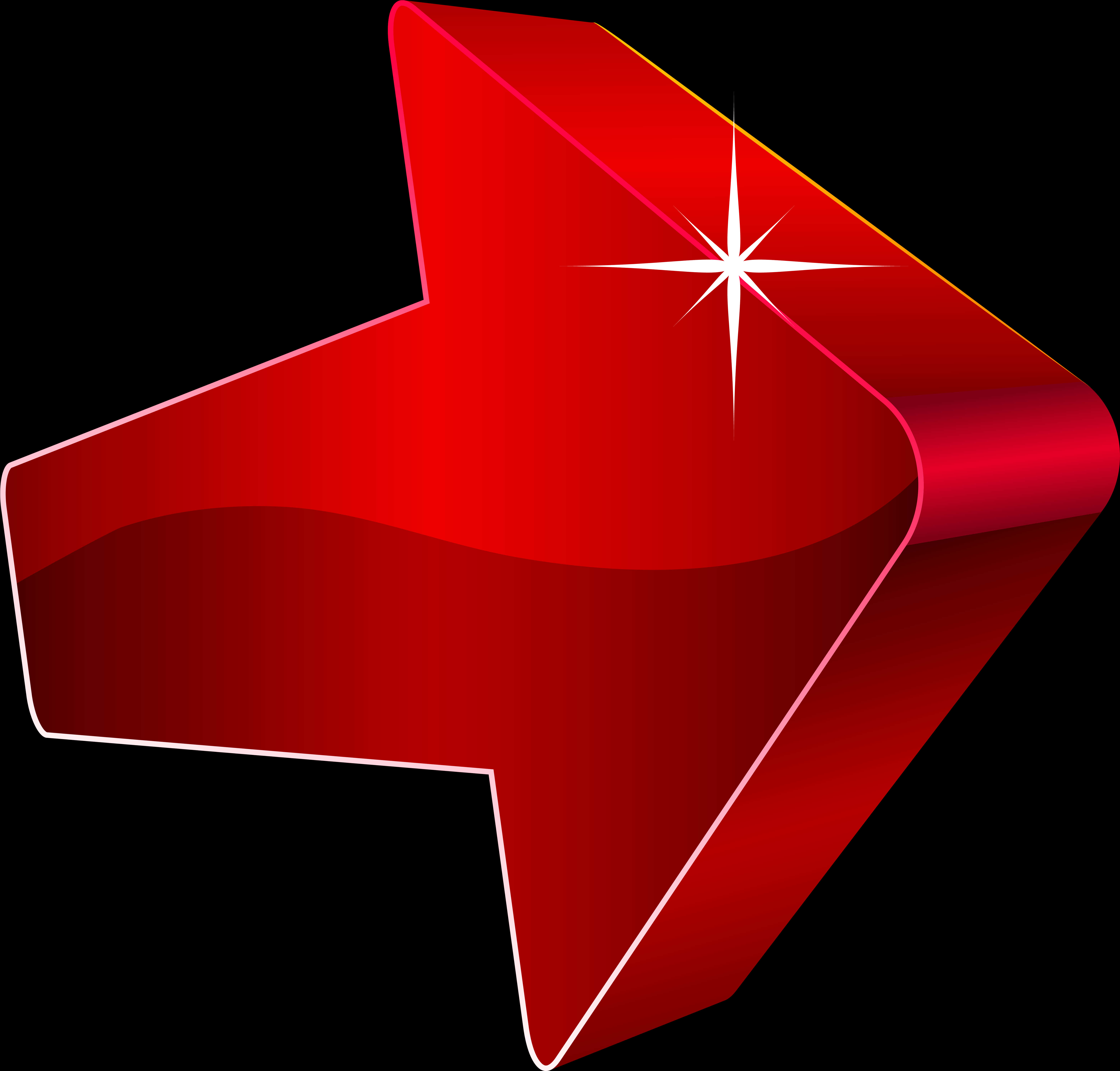 Red Arrow Icon Glossy Finish