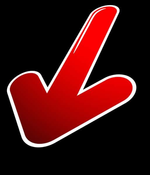 Red Arrow Iconon Black Background PNG with transparent background