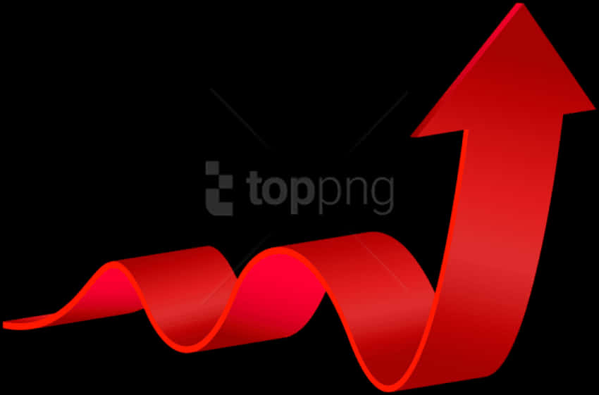 Red Arrow Upward Graphic