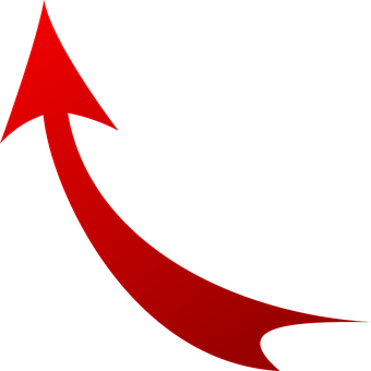 Red Ascending Arrow Graphic