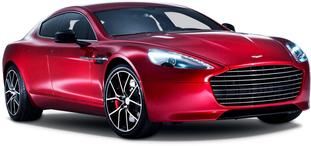 Red Aston Martin D B11 Angled Front View