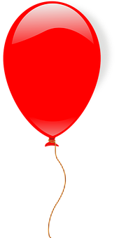 Red Balloon Black Background PNG with transparent background