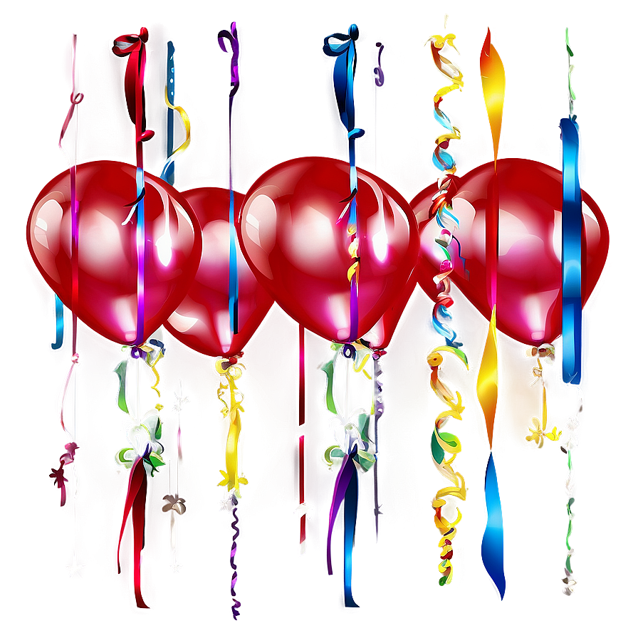 Red Balloons Decoration Png 06132024