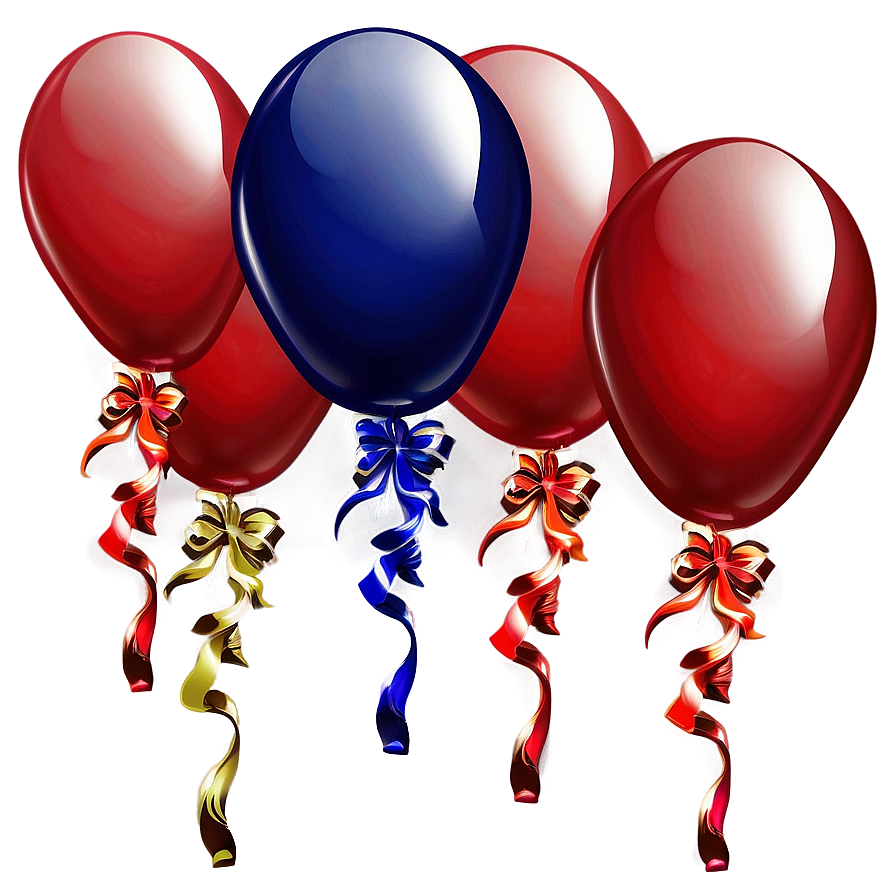 Red Balloons Decoration Png Ffn8