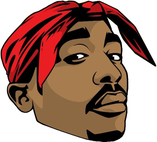 Red Bandana Rapper Cartoon