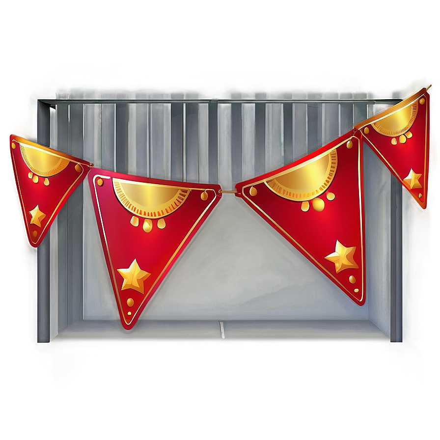 Red Banner For Party Decoration Png 6