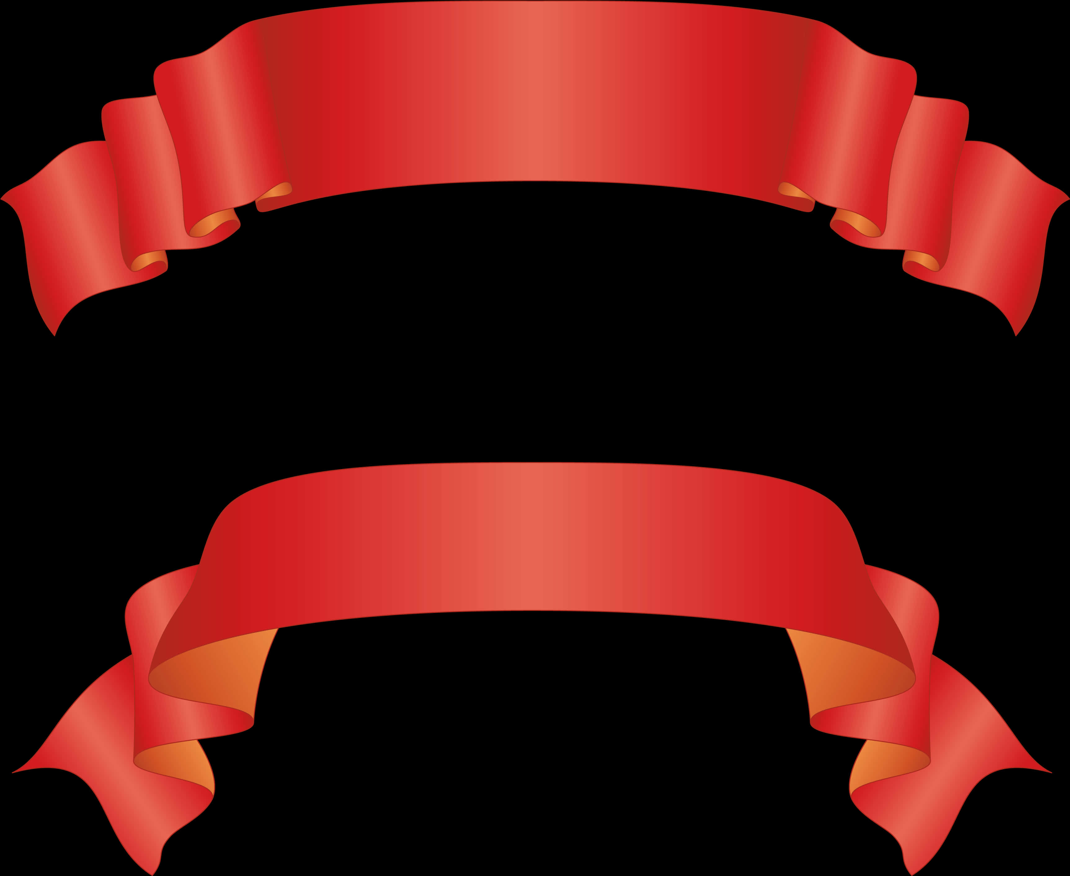 Red Banner Ribbons Graphic