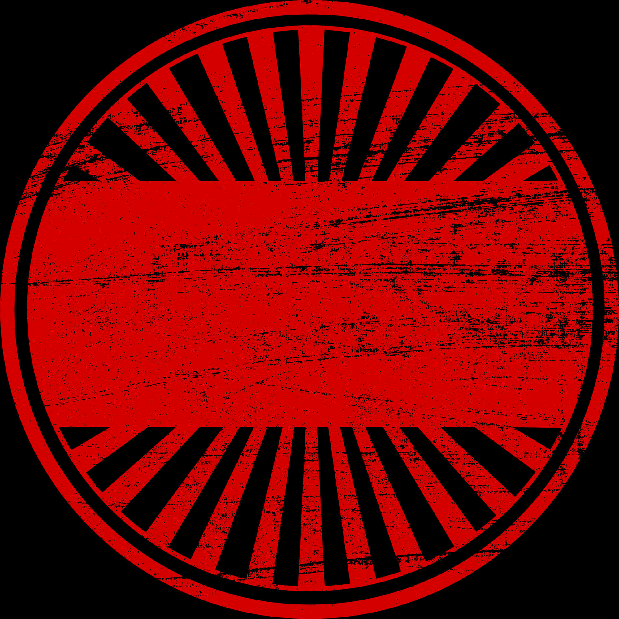 Red Black Grungy Circle Stamp